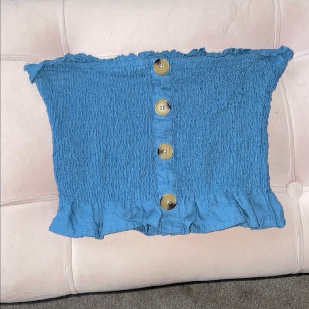 blue tube top